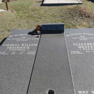 POTGIETER Thomas Willem Frederick 1928-1998 &amp; Elizabeth Hester 1928-