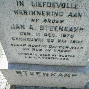 STEENKAMP Jan A. 1878-1901