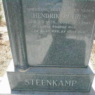 STEENKAMP Hendrik Petrus 1873-1957