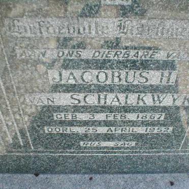 SCHALKWYK Jacobus H., van 1867-1952