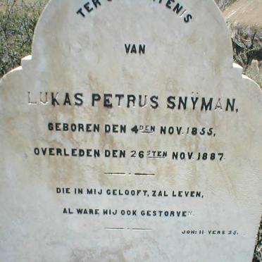 SNYMAN Lukas Petrus 1855-1887