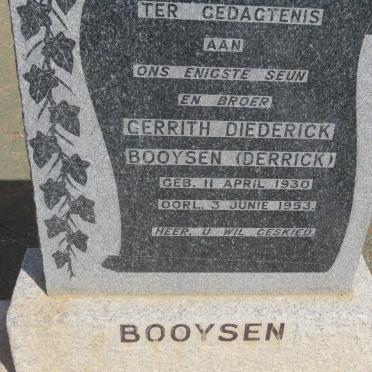 BOOYSEN Gerrith Diederick 1930-1953