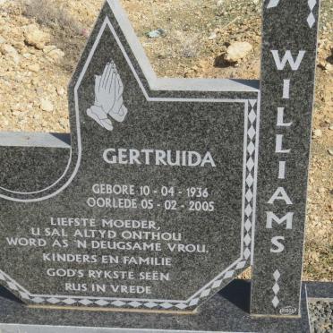 WILLIAMS Gertruida 1936-2005