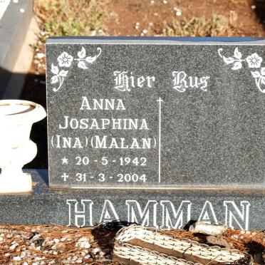 HAMMAN Anna Josaphina nee MALAN 1942-2004