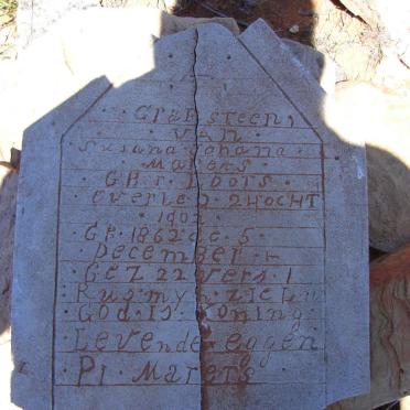 MARETS Susana Johana nee LOOTS 1862-1902