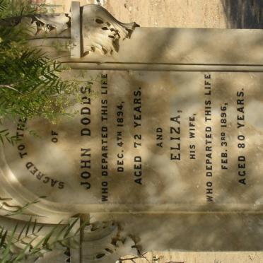 DODDS John -1894 &amp; Eliza -1896