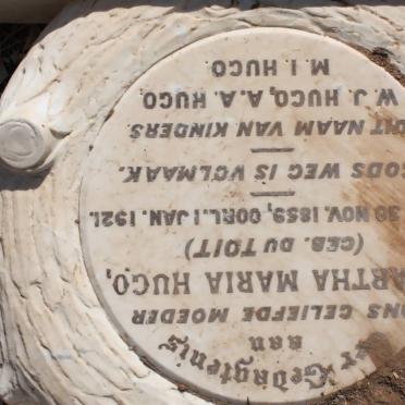 HUGO Martha Maria nee DU TOIT 1859-1921