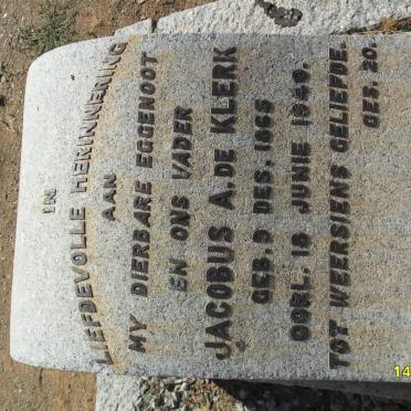 KLERK Jacobus A., de 1865-1940