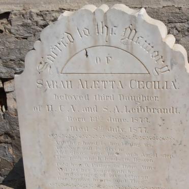 LEIBBRANDT Sarah Aletta Cecilia 1873-1877