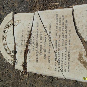 RUST Martha Johanna nee WIESE 1877-1900