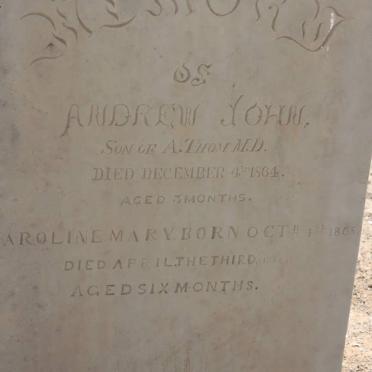 THOM Andrew John 1864-1864 :: THOM Caroline Mary 1865-1866