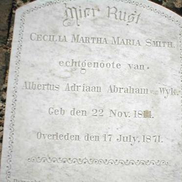 WYK Cecilia Martha Maria, van nee SMITH 1814-1871