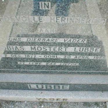 LUBBE Tobias Mostert 1877-1956
