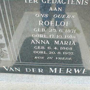 MERWE Roelof, van der 1871-1918 &amp; Anna Maria 1868-1957