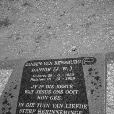 RENSBURG J.W., Janse van 1930-1998