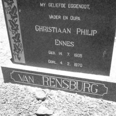 RENSBURG Christiaan Philip Ennes, van 1905-1970