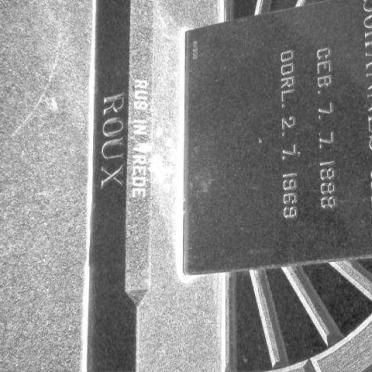 ROUX Johannes Hugo 1888-1969