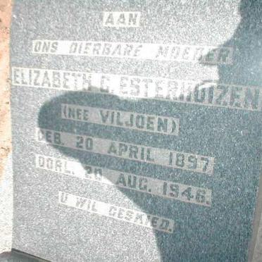 ESTERHUIZEN Elizabeth G. nee VILJOEN 1897-1946