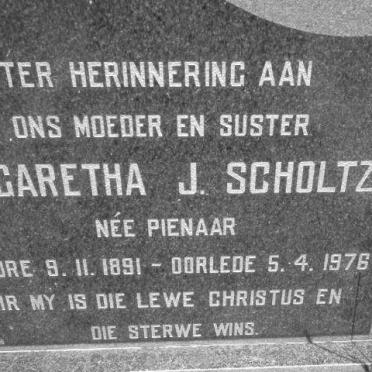 SCHOLTZ Margaretha nee PIENAAR 1891-1976