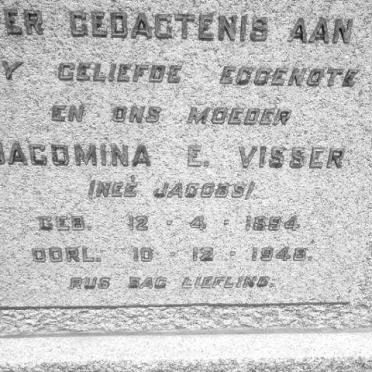 VISSER Jacomina E. nee JACOBS 1894-1948