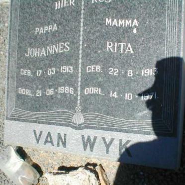 WYK Johannes, van 1913-1986 &amp; Rita 1913-1971