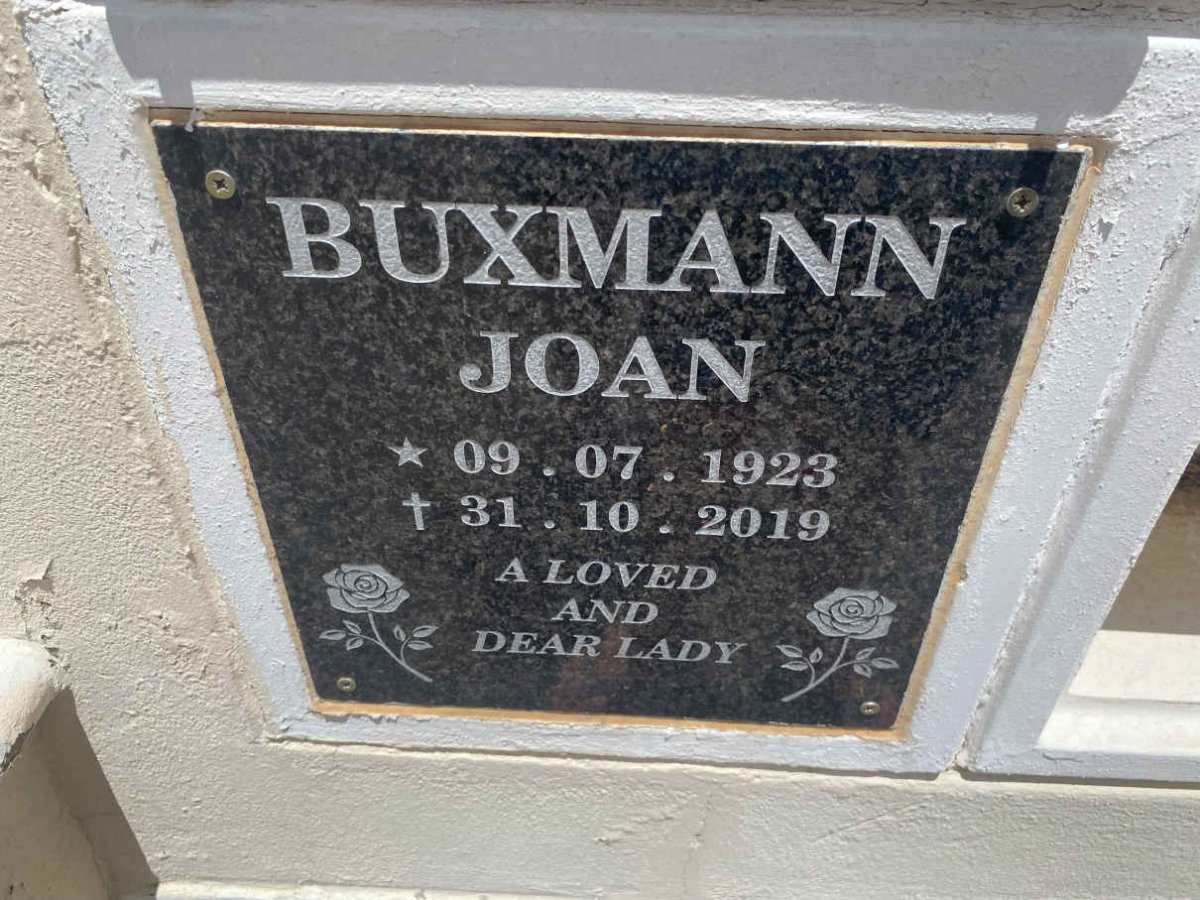 BUXMAN Joan 1923-2019