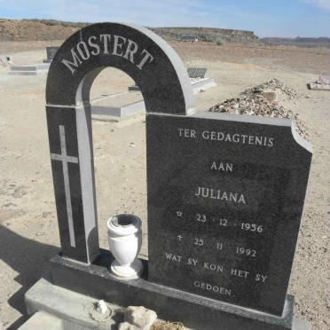 MOSTERT Juliana 1956-1992