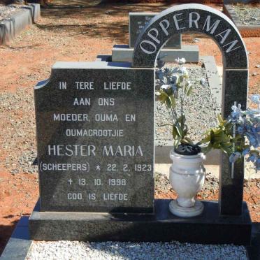 OPPERMAN Hester Maria nee SCHEEPERS 1923-1998