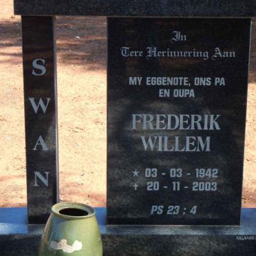 SWAN Frederik Willem 1942-2003