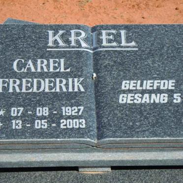 KRIEL Carel Frederik 1927-2003