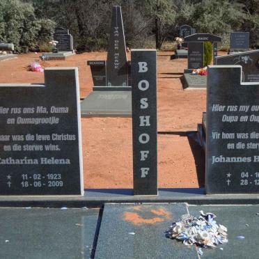 BOSHOFF Johannes Hendrikus 1920-2007 &amp; Catharina Helena 1923-2009
