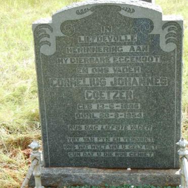 COETZER Cornelius Johannes 1886-1954