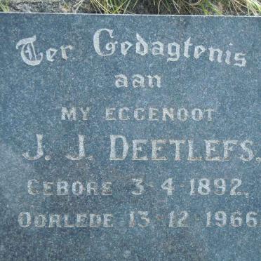 DEETLEFS J.J. 1892-1966