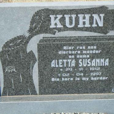 KUHN Aletta Susanna 1912-1997
