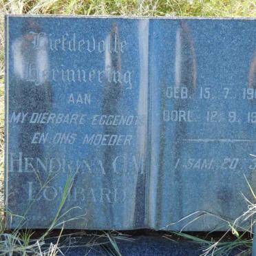 LOMBARD Hendrina C.M. 1909-1967