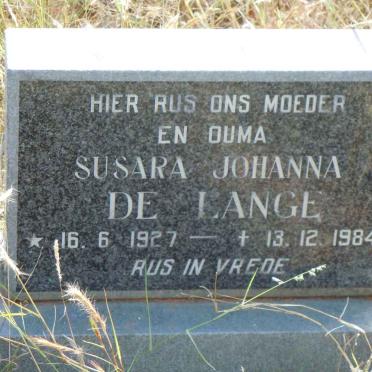 LANGE Susara Johanna, de 1927-1984