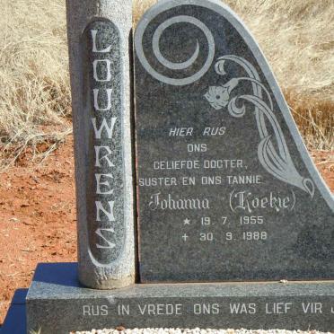 LOUWRENS Johanna 1955-1988
