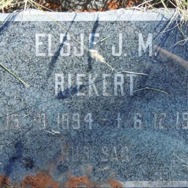 RIEKERT Elsje J.M. 1884-1967