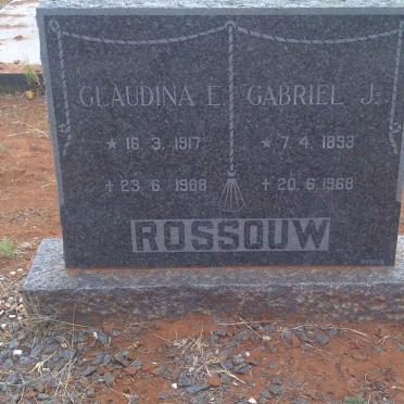 ROSSOUW Gabriel J. 1893-1968 &amp; Glaudina E. 1917-1968