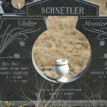 SCHNETLER Johannes Frederik 1919-1983 &amp; Johanna Maria Catharina 1936-