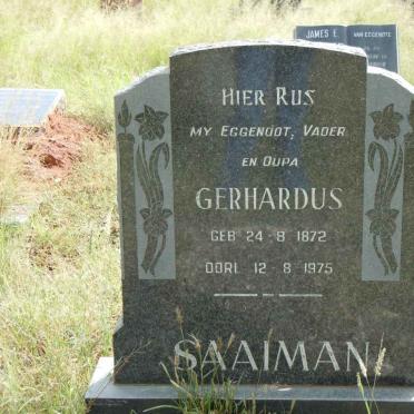SAAIMAN Gerhardus 1872-1975