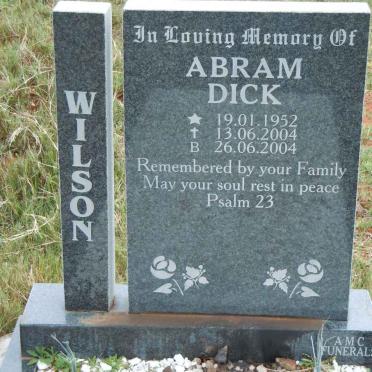 WILSON Abram Dick 1952-2004