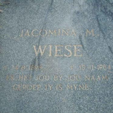 WIESE Jacomina M. 1898-1984