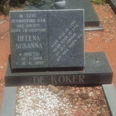 KOKER Helena Susana, de nee ROETS 1908-1992