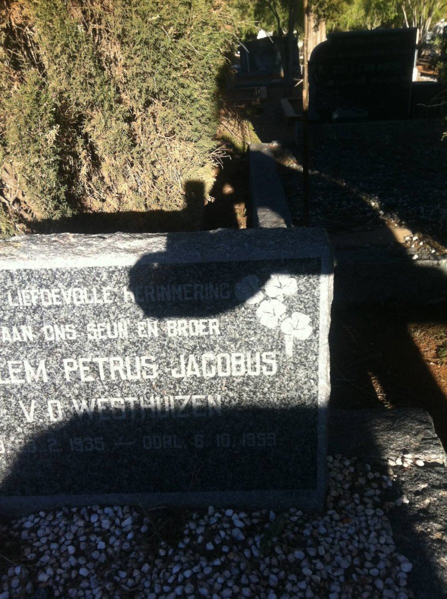 WESTHUIZEN ?lem Petrus Jacobus, v.d. 1935-1959