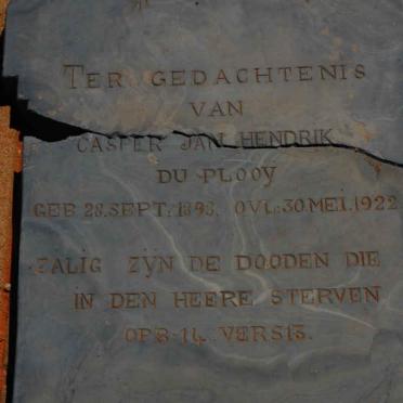 PLOOY Casper Jan Hendrik, du 1893-1922