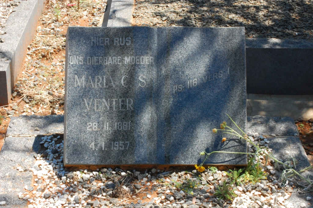 VENTER Maria C.S. 1881-1957