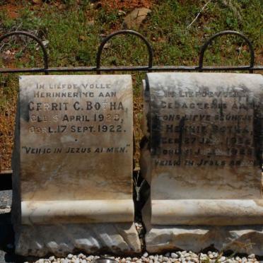 BOTHA Gerrit C. 1920-1922 :: BOTHA Hennie 1922-1925