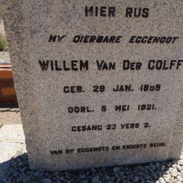 COLFF Willem, van der 1895-1921