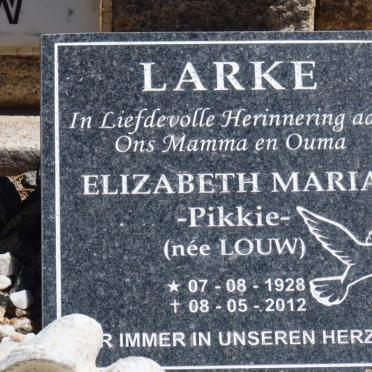 LARKE Elizabeth Maria nee LOUW 1928-2012